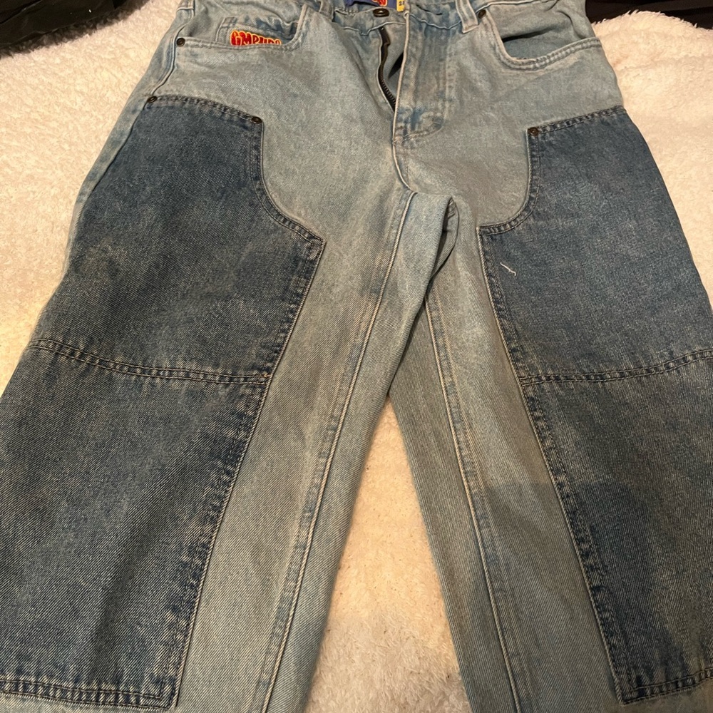 Empyre Blue Relaxed Jeans Two-Tone Design
